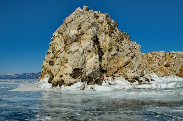 Russie Côte Rocheuse Île Olkhon Lac Baïkal — Photo