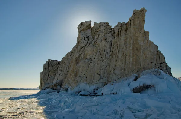 Russland Felsige Küste Der Olchonischen Insel Des Baikalsees — Stockfoto