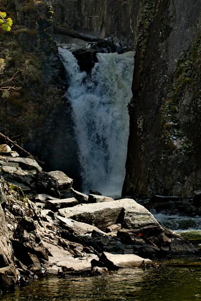 Russia. mountain Altai. Waterfalls of lake Teletskoye.