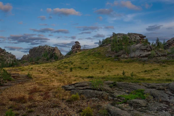 Kazakhstan Oriental Soirée Été Dans Les Montagnes Parc National Bayanaul — Photo