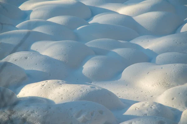 Rússia Mountain Altai Alívio Textura Hummocks Pântano Coberto Neve Final — Fotografia de Stock