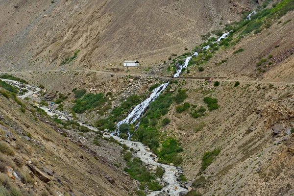 Τατζικιστάν Αυτοκινητόδρομος Παμίρ Κοντά Στη Μεθοριακή Περιοχή Αφγανιστάν Τους Παραπόταμους — Φωτογραφία Αρχείου