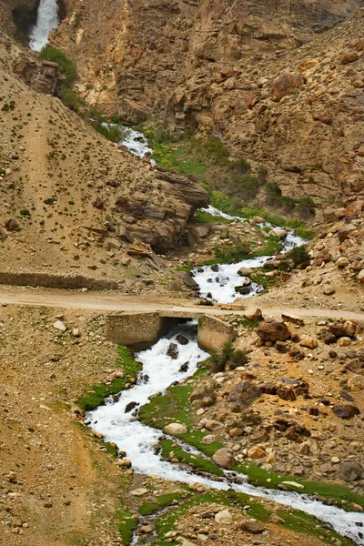 Central Asia Tajikistan Tributaries Border River Panj Notable Numerous Waterfalls — 스톡 사진