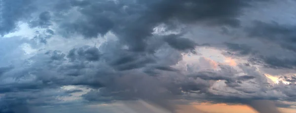 Russland Westsibirien Blick Den Abendhimmel Über Den Feldern Nahe Der — Stockfoto