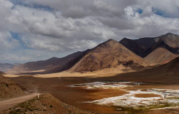Кыргызстан Восточный Участок Памирского Шоссе Вблизи Границы Таджикистаном — стоковое фото