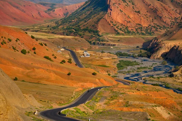Kirgizistan Den Östra Delen Pamir Motorvägen Nära Gränsen Till Tadzjikistan — Stockfoto
