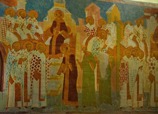 Vologda Region Russia October 2018 Ferapontov Belozersky Monastery Amazing Painting — Stock Photo, Image