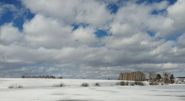 Росія Південний Західний Сибір Listvyanskiy Lake Річці Канадалепка Біля Села — стокове фото