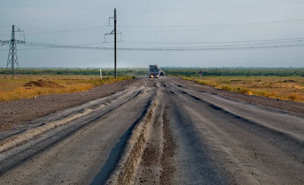 Shu Heb Geen Idee Augustus 2019 Truck Rijdt Langzaam Langs — Stockfoto