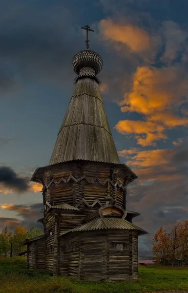 Rússia Carélia Igreja Ortodoxa Antiga Margem Lago Ladoga Construída Madeira — Fotografia de Stock