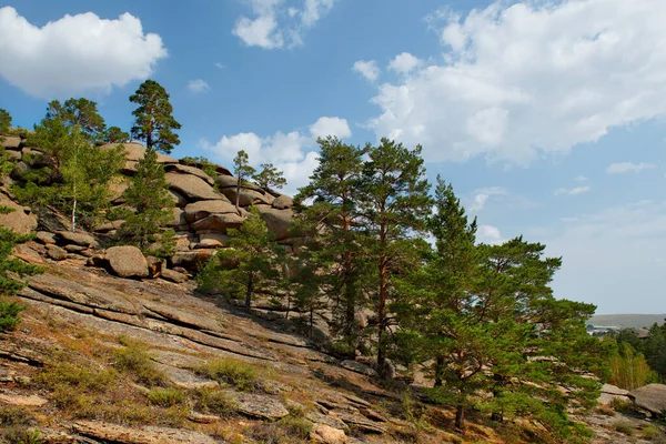 Wschodni Kazachstan Bayanaul Naturalny Park Górski Położony Środku Niekończących Się — Zdjęcie stockowe