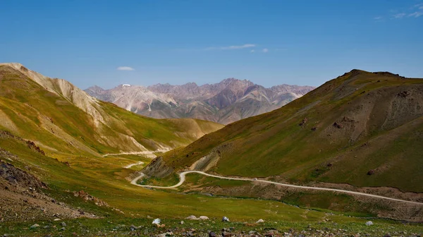 Kirgistan Słynny Przełęcz Kaldamo Wysokość 2985M Trasie Jalal Abad Naryn — Zdjęcie stockowe