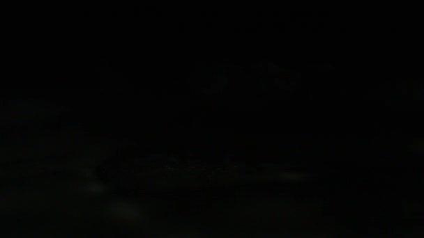 Wasserspritzer-Krone vor schwarzem Hintergrund — Stockvideo