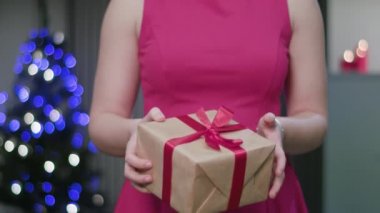 Bir Noel hediyesi Holding Womans eller
