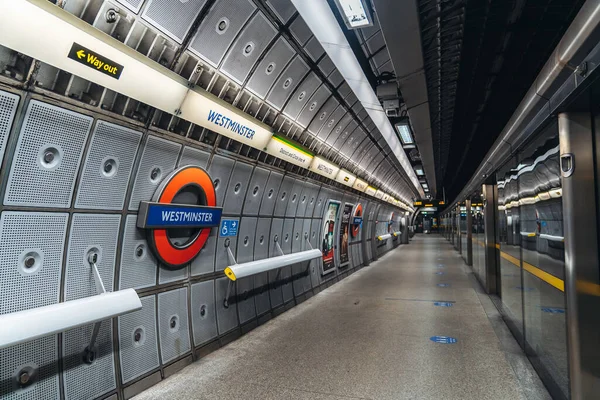 Londýn Velká Británie 2020 Zaneprázdněná Oblast Londýna Populární Destinace Prázdná — Stock fotografie