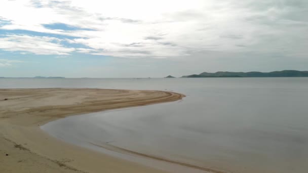 Güzel Rio Playa Sahili Üzerinde Uçuyor Coron Adası Palawan Filipinler — Stok video