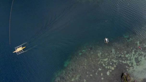 科龙湾附近美丽的西提皮卡多小岛的空中景观 巴拉旺 — 图库视频影像
