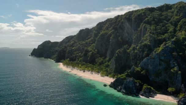 Kara Malajon Adası Coron Palawan Filipinler Deki Karst Kireçtaşı Kayalıkları — Stok video