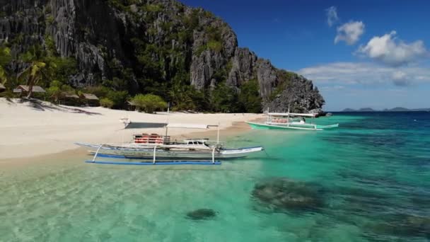 Kara Malajon Adası Coron Palawan Filipinler Filipinler Deki Karst Kireçtaşı — Stok video