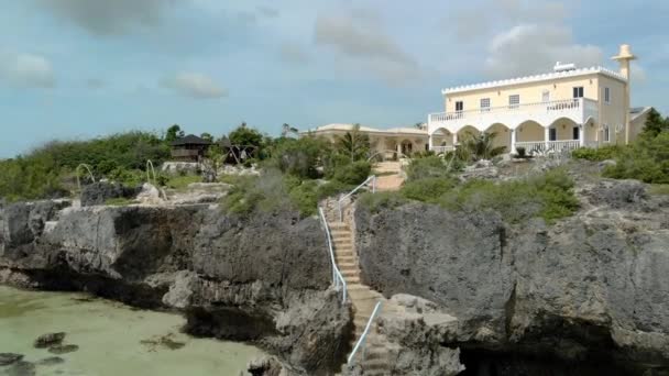 Bantayan Filipinas 2019 Volando Sobre Castillo Marfil Villa Privada Isla — Vídeo de stock