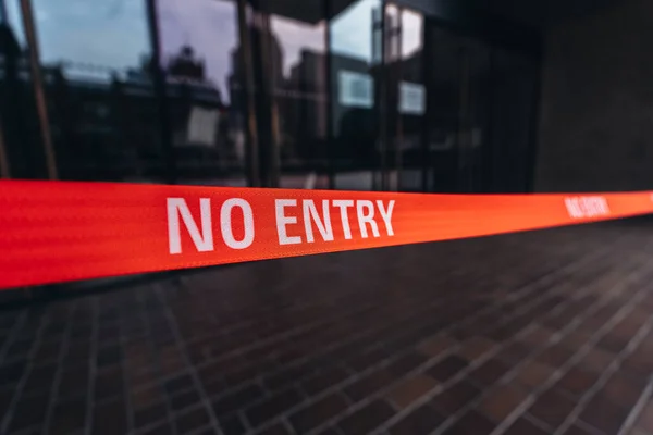 Entry Zeichen Rote Linie Sich Die Menschen Während Der Covid — Stockfoto