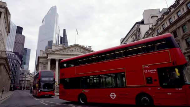 Londen 2020 Londen Drukke Gebied Populaire Bestemming Leeg Als Mensen — Stockvideo