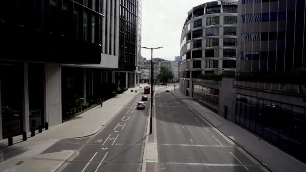 London 2020 Traffic Busy Area Popular Destination Empty People Self — Stock Video