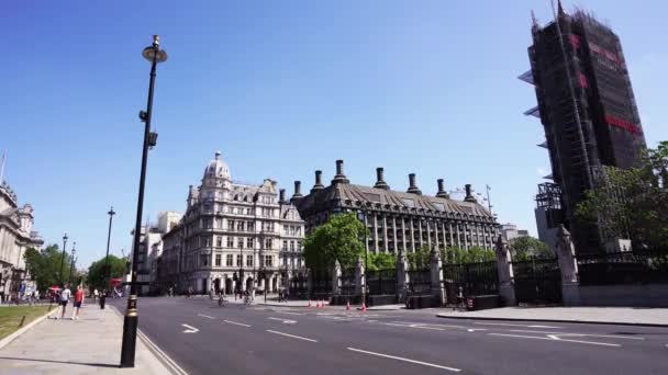 Londen 2020 Londen Drukke Gebied Populaire Bestemming Leeg Als Mensen — Stockvideo