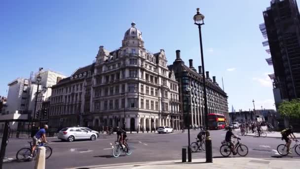 Londra Ngiltere 2020 Londra Nın Işlek Bölgesi Insanların Covid Coronavirus — Stok video