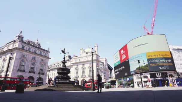 Londra Regno Unito 2020 Zona Affollata Londra Meta Popolare Durante — Video Stock