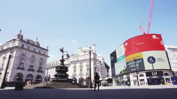 Londra Regno Unito 2020 Zona Affollata Londra Meta Popolare Durante — Video Stock