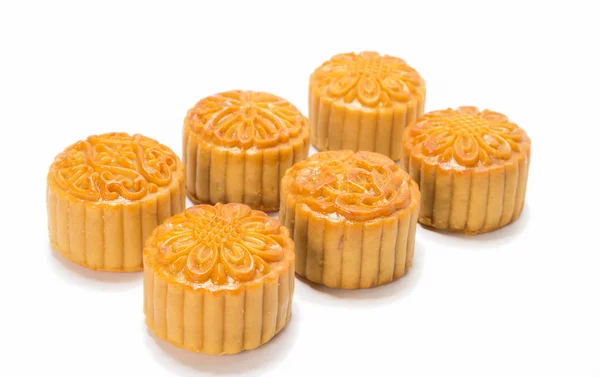 Mondkuchen in einem chinesischen Mittherbstfest auf weißem Teller — Stockfoto