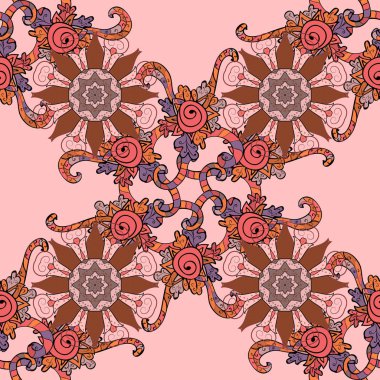 Mandalalar ile Seamless modeli. Vektör süsleri, arka plan