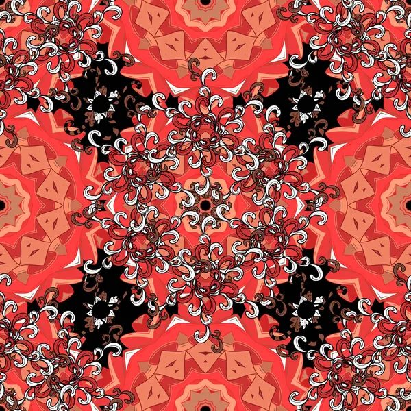 Patrón sin costuras con Mandalas. Adornos vectoriales, fondo — Vector de stock