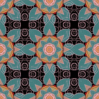 Mandalalar ile Seamless modeli. Vektör süsleri, arka plan