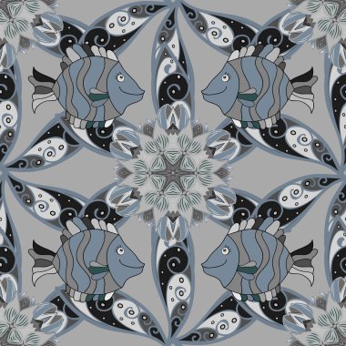 Mandalalar ile Seamless modeli. Vektör süsleri, arka plan