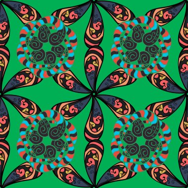 Mandalalar ile Seamless modeli. Vektör süsleri, arka plan