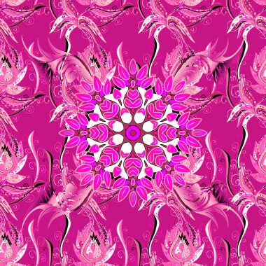 Mandalalar ile Seamless modeli. Vektör süsleri, arka plan