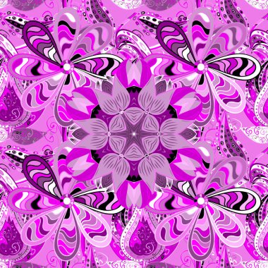 Mandalalar ile Seamless modeli. Vektör süsleri, arka plan