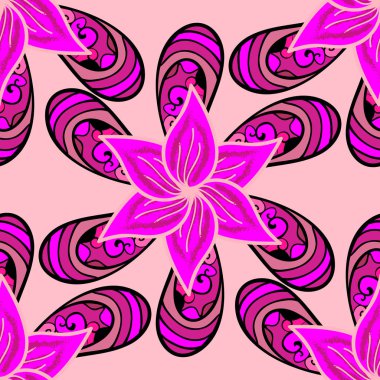 Mandalalar ile Seamless modeli. Vektör süsleri, arka plan