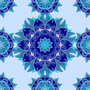 Mandalalar ile Seamless modeli. Vektör süsleri, arka plan