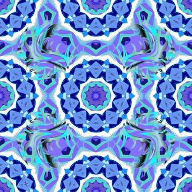 Mandalalar ile Seamless modeli. Vektör süsleri, arka plan