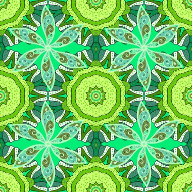 Mandalalar ile Seamless modeli. Vektör süsleri, arka plan