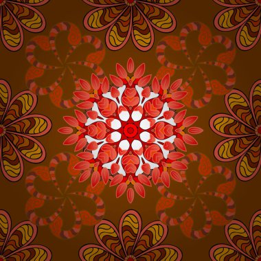 Mandalalar ile Seamless modeli. Vektör süsleri, arka plan