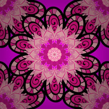 Mandalalar ile Seamless modeli. Vektör süsleri, arka plan