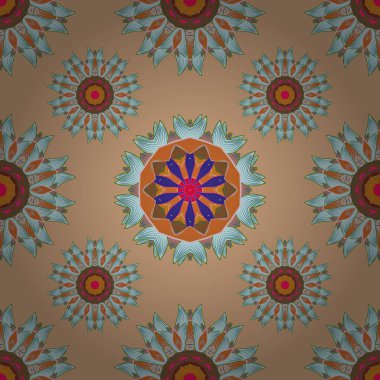 Mandalalar ile Seamless modeli. Vektör süsleri, arka plan