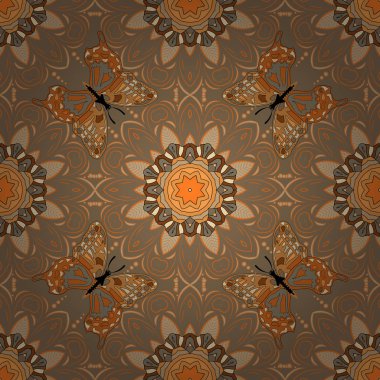 Mandalalar ile Seamless modeli. Vektör süsleri, arka plan