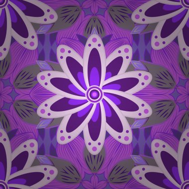 Mandalalar ile Seamless modeli. Vektör süsleri, arka plan