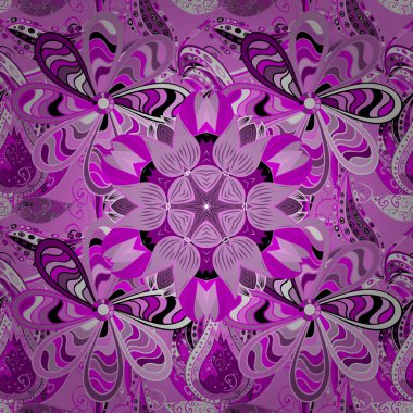 Mandalalar ile Seamless modeli. Vektör süsleri, arka plan