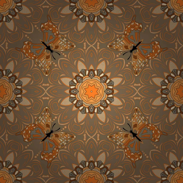 Mandalalar ile Seamless modeli. Vektör süsleri, arka plan